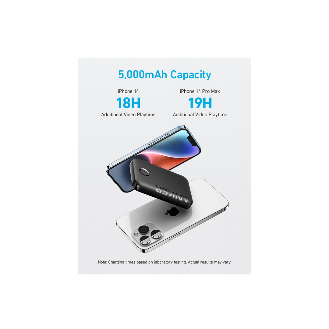 Anker 321 MagGo 5000mAh PowerCore Magnetic Battery - Black in Qatar Anker 321 MagGo 5000mAh PowerCore Magnetic Battery - Black in Qatar